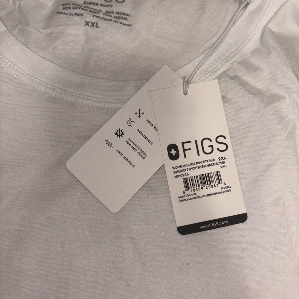 Figs White Graphic T-Shirt - Picture 3 of 4